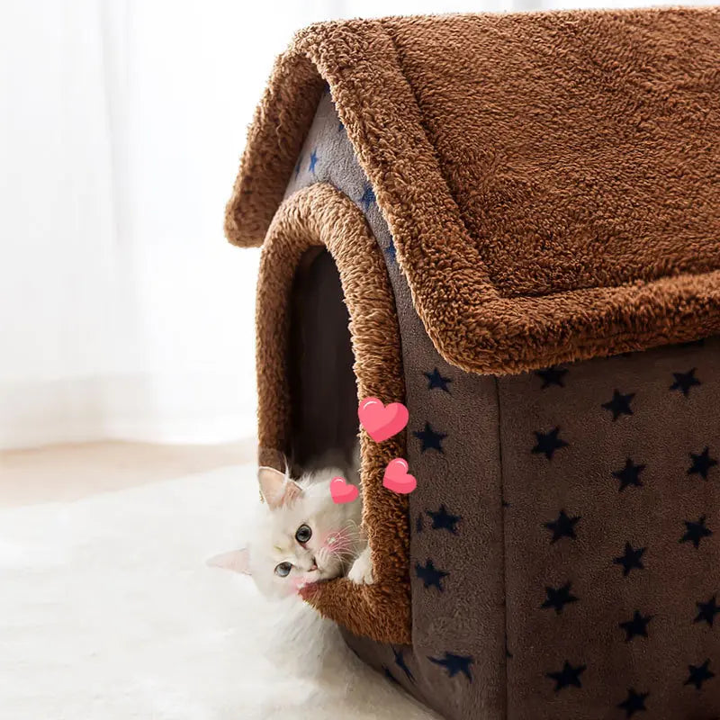 Soft Winter Dog Or Cat Bed House